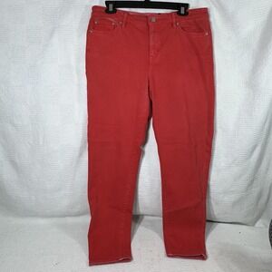 Lauren Ralph Lauren Women's‎ Size 10 Red Classic Mid Rise Skinny Cropped